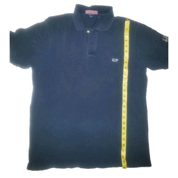 VINEYARD VINES Boston 100% Cotton Polo Classic Fit Blue Shirt Size Medium - Picture 2 of 5